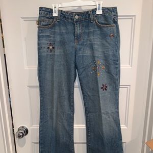 STREETS AHEAD Women's Jeans Size 28 Embellished Studs Rhinestones 30”Inseam